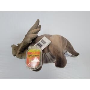 Vintage 2000 Disney Dinosaur EEMA Styracosaurus Star Bean Mattel Plush‎ Stuffed